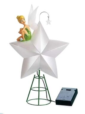 Disney Store Peter Pan  Holiday Tinker Bell Exclusive Light Up Tree Topper